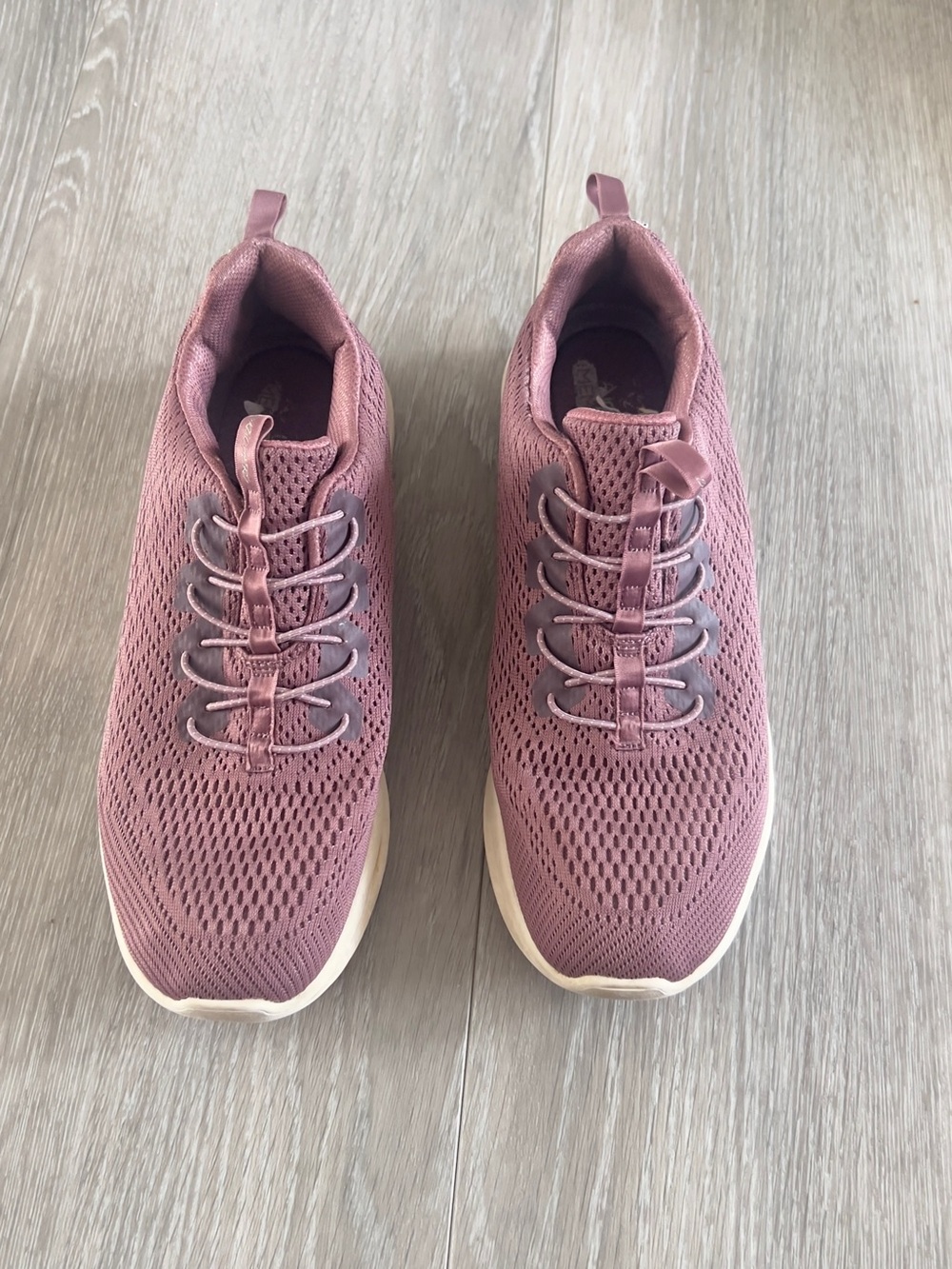 Skechers Women's Mauve Knit Slip-On Athletic Sneakers